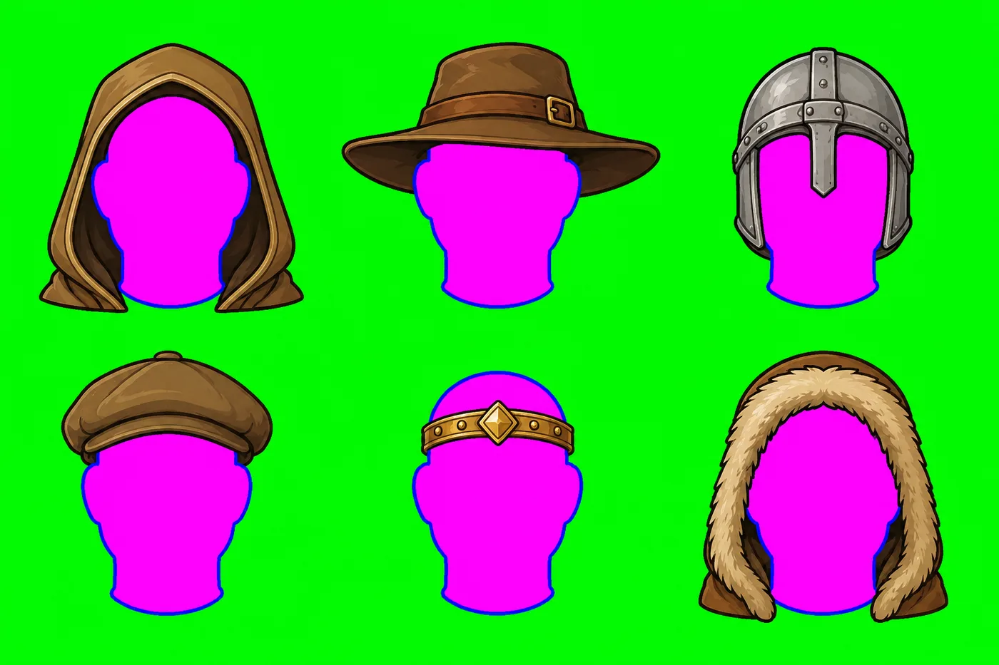 A generated headwear sheet