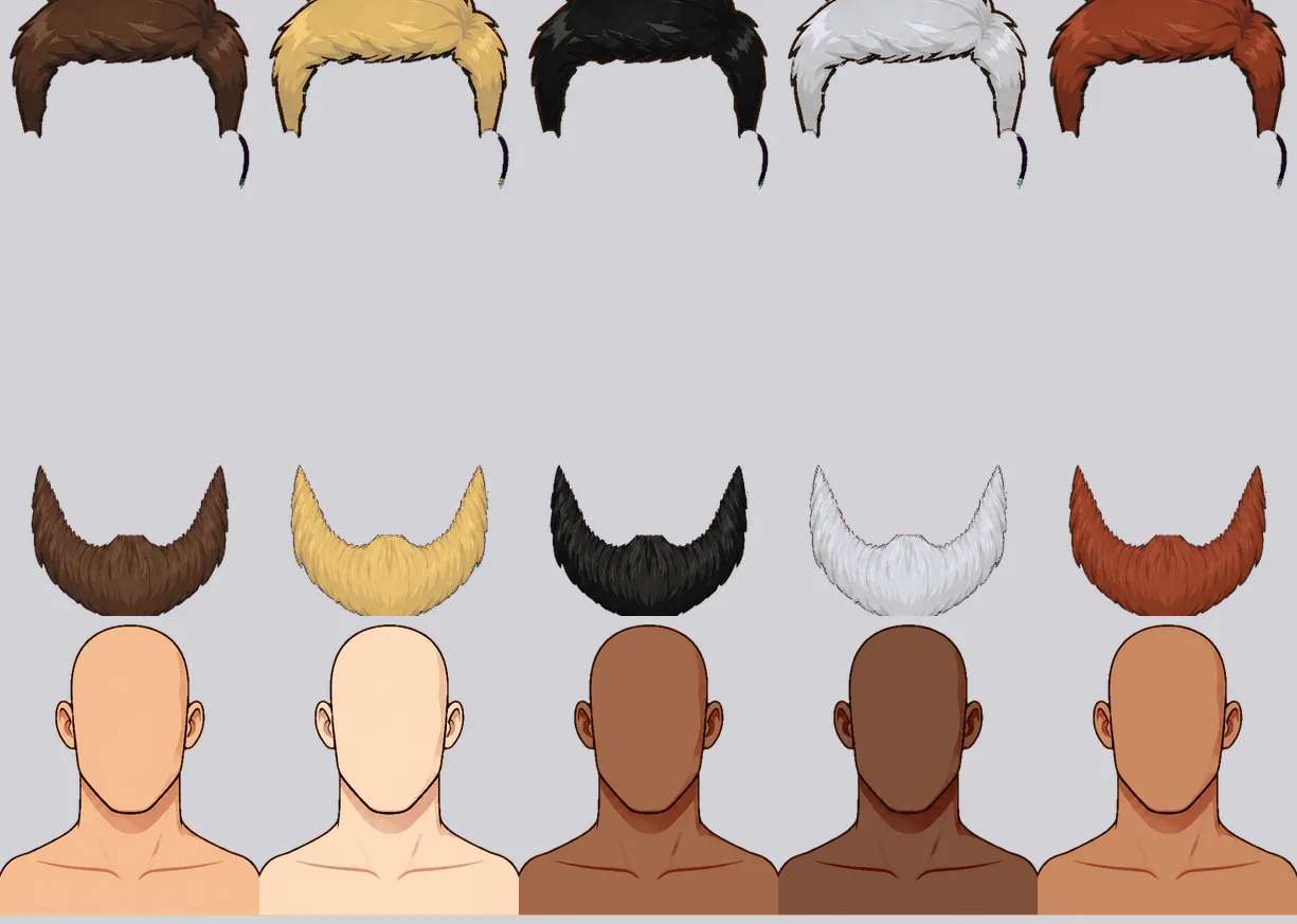 Recolouring hair, beard and skin