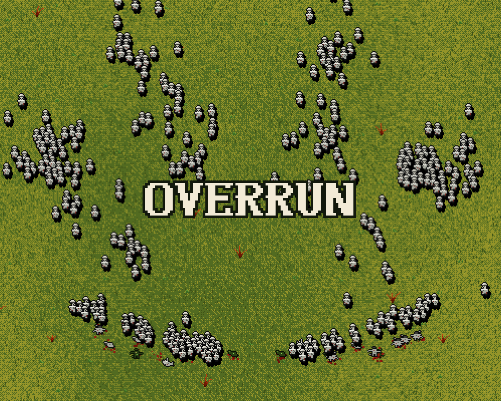Three hundred zombies crossing open ground towards the squad in The Herd