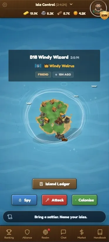 Eine neue Insel erkunden