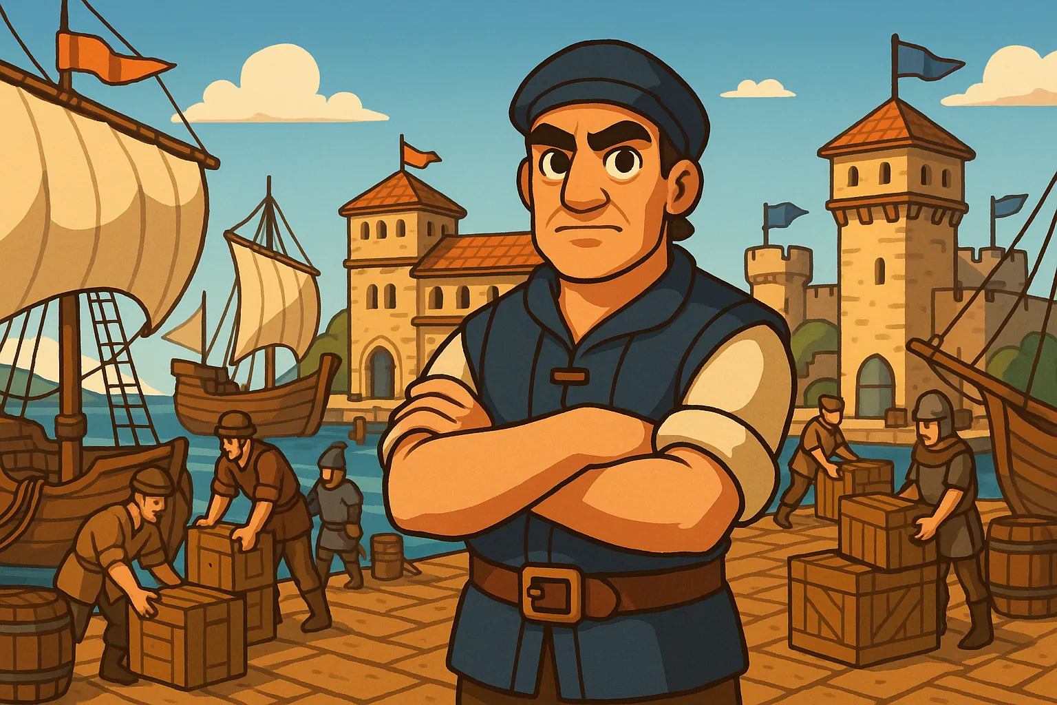 Your harbour now sets your fleet's limit. Count your berths, plunder for double score, prise open a sealed sea-crate
