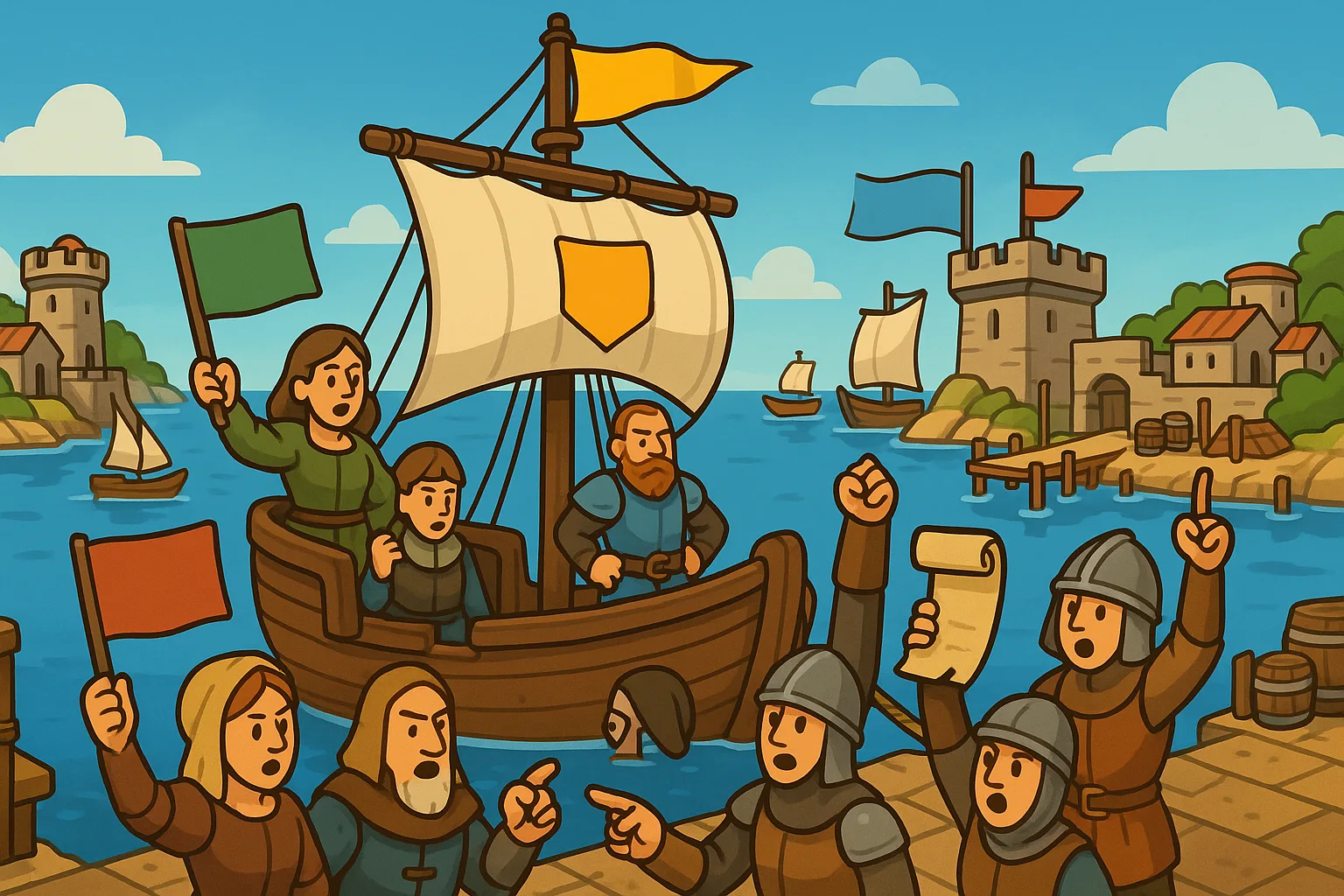 Claim an ocean, and whoever lives there decides. Alliance Council votes, new tavern games, a plunder rebalance, and your realm's Identity