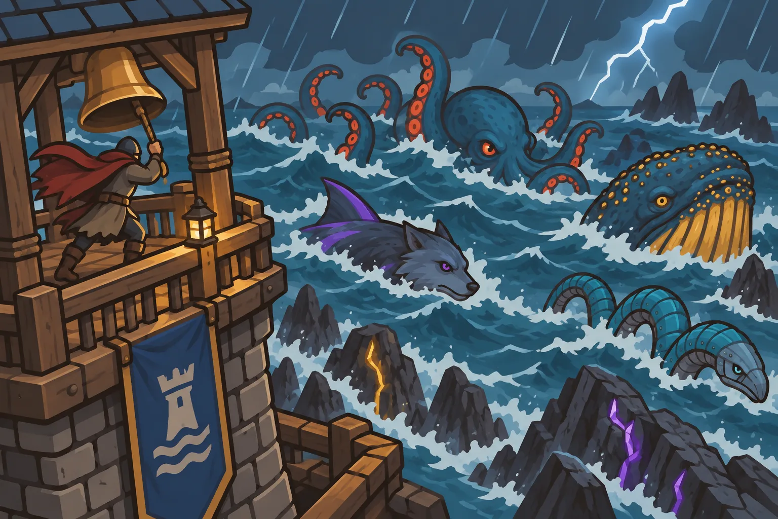 The Lumen Rupture: claim the sea rocks, dig their ore, forge doctrine shot and hunt the four Risen