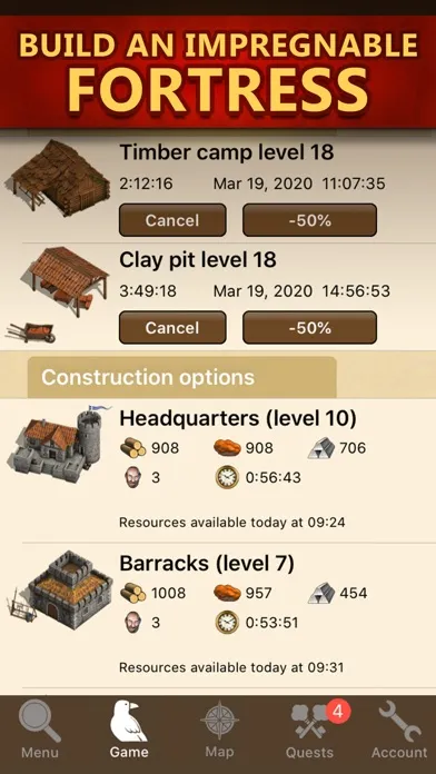 The building queue
