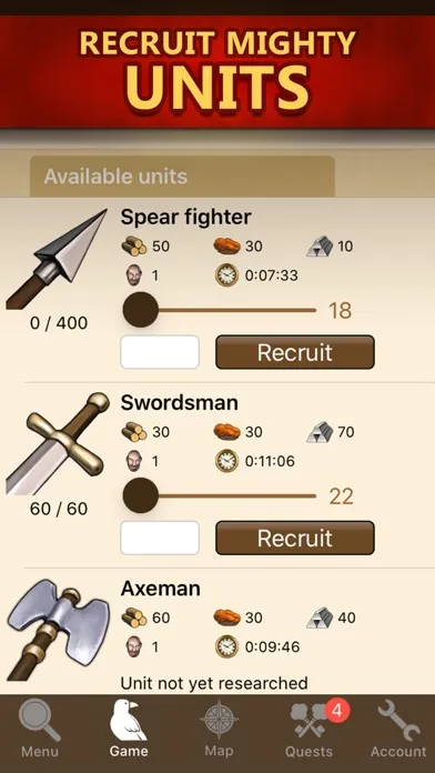 Recruiting units